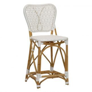 CLEMENTE COUNTER STOOL IN NATURAL / WHITE