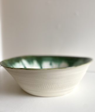 FOREST GREEN WIDE BOWL