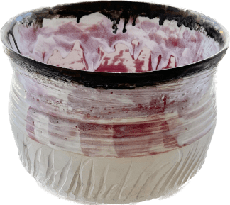 PINK & GOLD GRASS BOWL