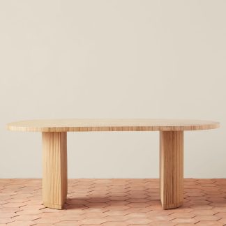 GABRIELLA RACETRACK DINING TABLE IN NATURAL