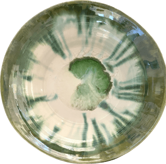 FOREST GREEN WIDE BOWL