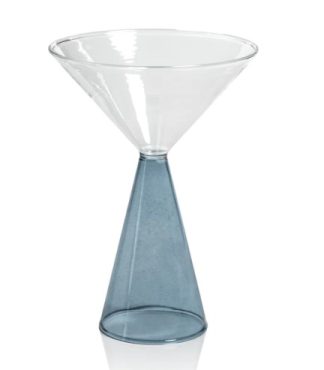 VENETO GLASSWARE BLUE MARTINI GLASS