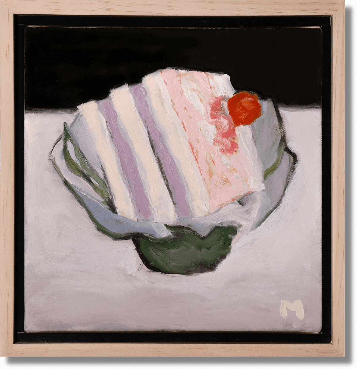 JUBILEE #1 | 10″ x 10″, oil on canvas, framed in a natural floating frame by Dallas Mosman | $300