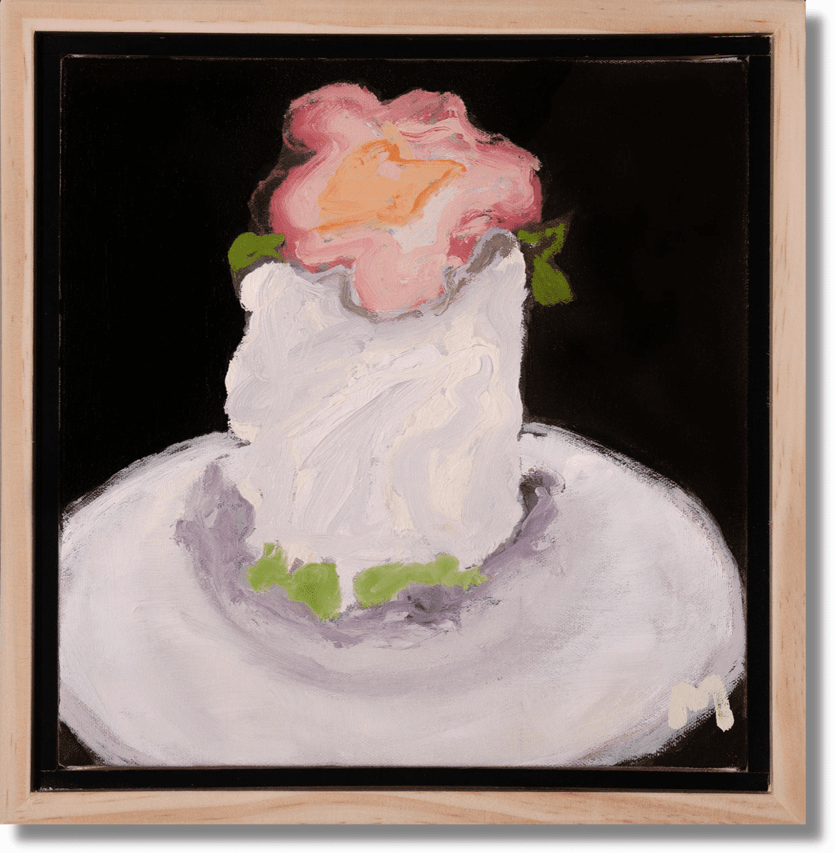 JUBILEE #3 | 10″ x 10″, oil on canvas, framed in a natural floating frame | $300